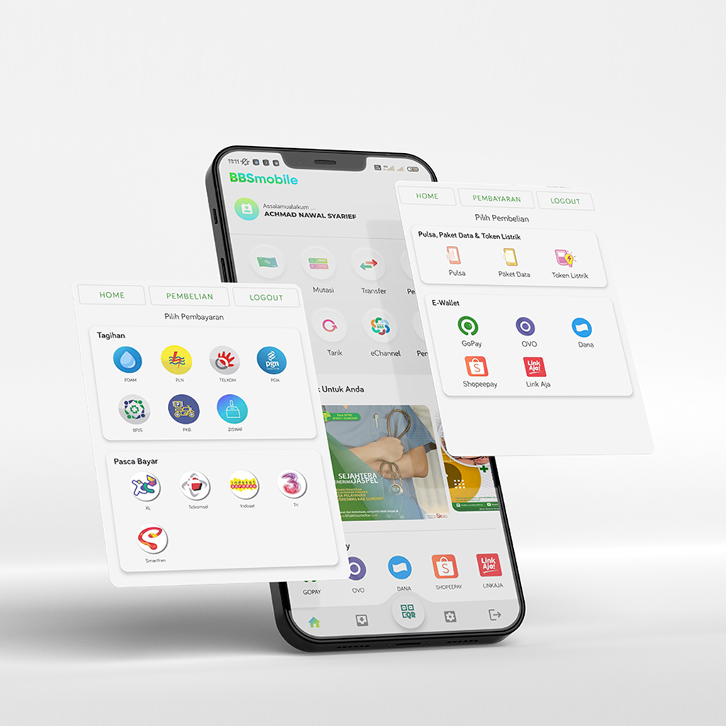 BBS Mobile App Mockup